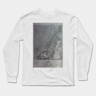 Dubai, UAE, city map Long Sleeve T-Shirt